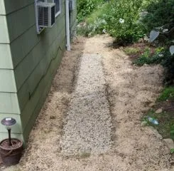 New underground drainage system with new grass