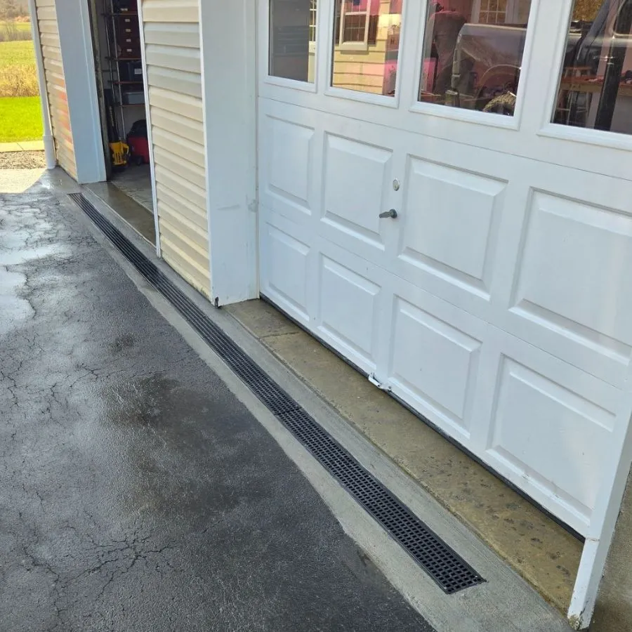 Driveway channel drain installation in Dutchess County
